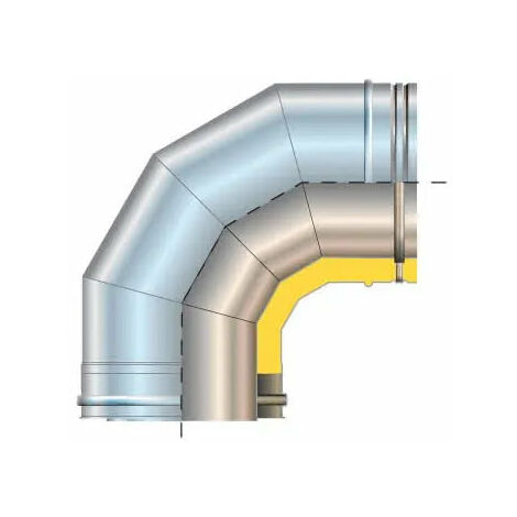 Cordivari - Curva 90° Ø150/100 Inox Aisi 316L - Doppia Parete
