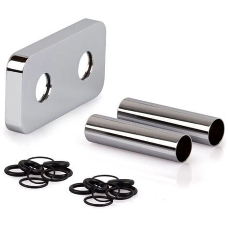 Cordivari - Kit Tubetti + Rosone Per Radiatore Interasse 50 - Colore: Cromo