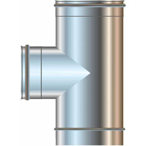 Cordivari - Raccordo A Tee 90°Inox Ø220 Aisi316L - Femmina Centrale - Mono Parete