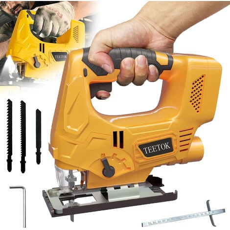 Jig Saw 20V Cordless Jigsaw for Woodworking with 4 Orbital Settings 2700  SPM 10-Piece T-shank Blade Set 2.0 Ah Battery - AliExpress