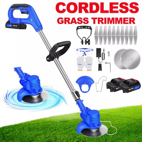 Cordless Grass Trimmer Lawn Electric Handheld Whipper Snipper Strimmer 2PCS Battery