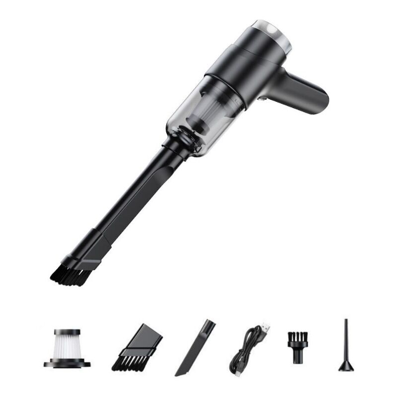 Csparkv - Cordless Handheld Vacuum Cleaner, 4 in1 Car Vacuum Cleaner, Mini usb-c Car Vacuum Cleaner Powerful 6500Pa, Rechargeable Lightweight with