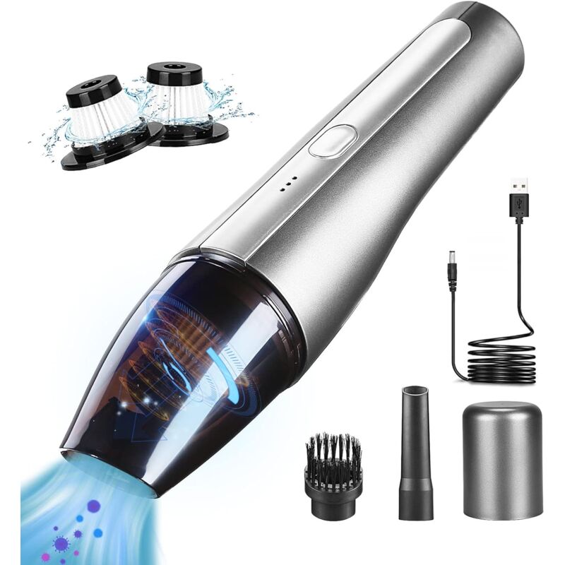 ZVD - Cordless Handheld Vacuum Cleaner, 8000PA Car Vacuum Cleaner, 120W Power, usb Rechargeable, 4000mAh