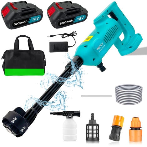 TEETOK Cordless Pressure Washer with 2x3.0Ah Battery, Pressure Washer Compatible with Makita 18V Battery,Battery High Power Washer Machine,Electric Portable Pressure Washer for Car Floor Cleaning