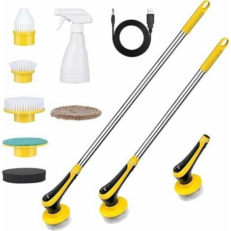 1set Super Electric Spin Scrubber, Rechargeable Bathroom Scrubber