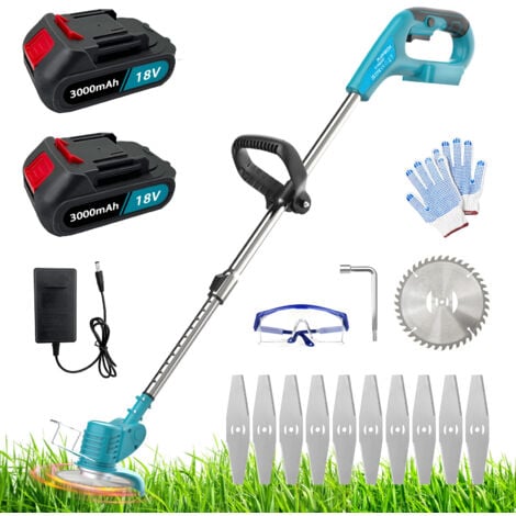 Cordless strimmers Grass Trimmer Garden Edger Electric Grass Shears Sets LXT 18v 3.0A Battery Charger Compatible with Makita Battery