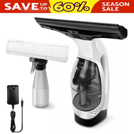 Cordless Window Vac Rechargeable Vacuum Cleaner Squeegee Cleaning Compact 350ml