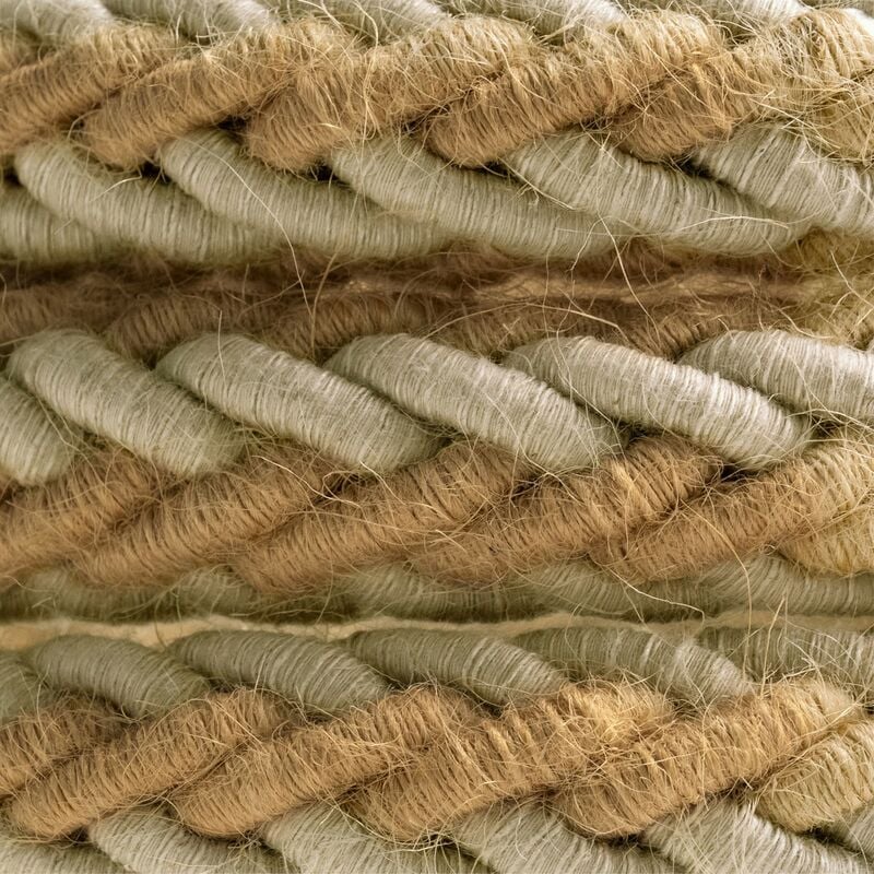 

Cordón 2XL trenzado en Yute y Lino gris natural, cable eléctrico 2x0,75. Diámetro de 24 mm