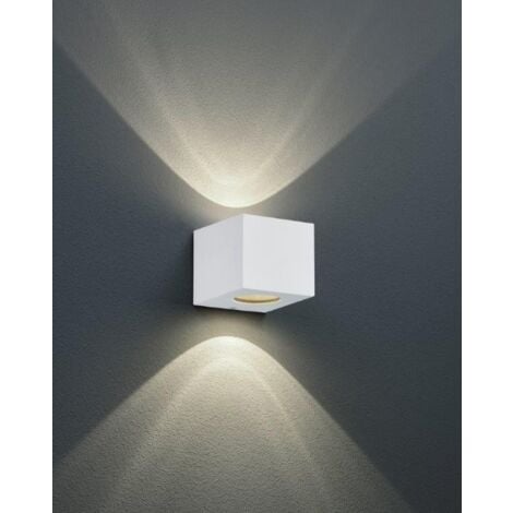 CORDOBA APPLIQUE LED DA ESTERNO CUBO BIANCO CON DIFFUSORI INTERCAMBIABILI L.10CM