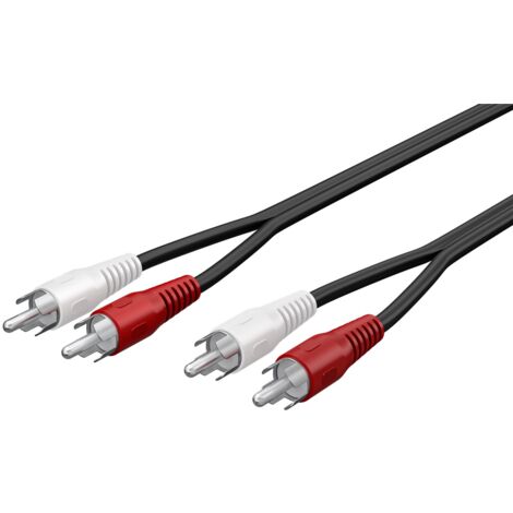 Cordon 2 RCA 5m - Connecteurs nickel