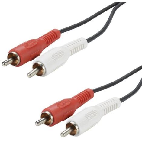 Cordon 2 RCA - Connecteurs nickel - Longeur - 10m