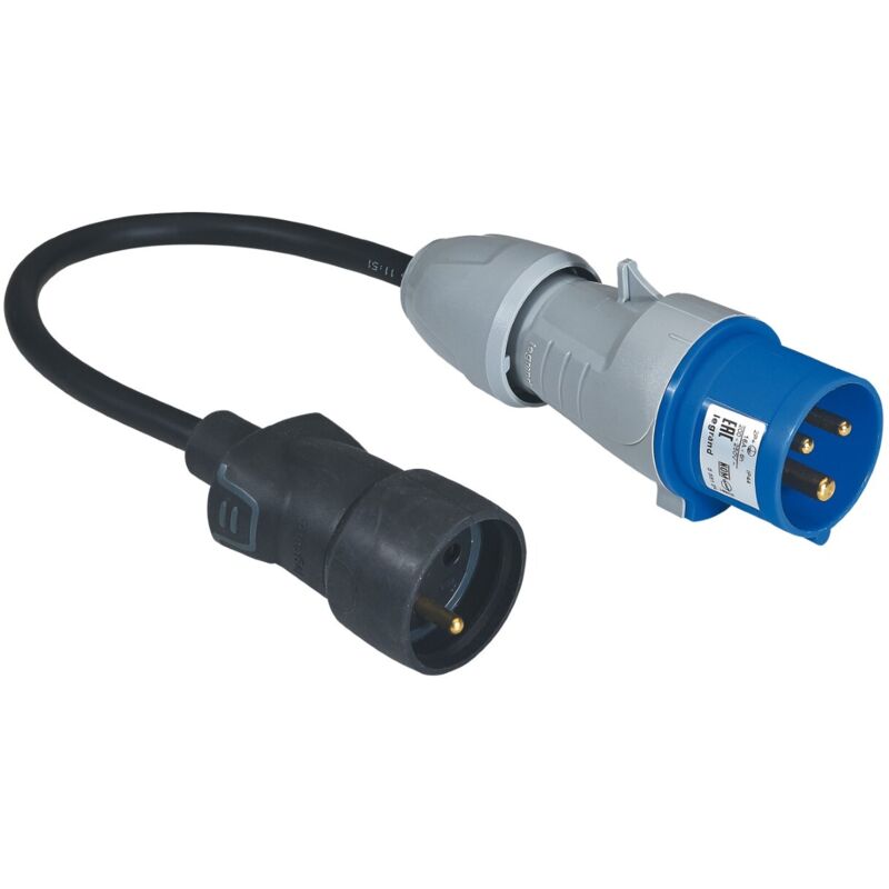 Legrand - Cordon adaptateur camping 30cm MCEE17 F2p+t