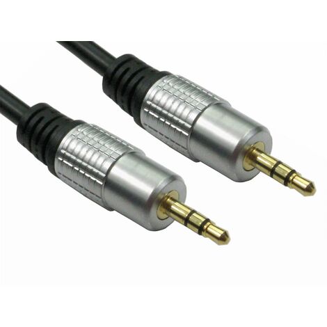Cordon audio Jack mâle 3,5 mm vers Jack mâle 3,5 mm, Long. 1m ( Prix pour 1 )