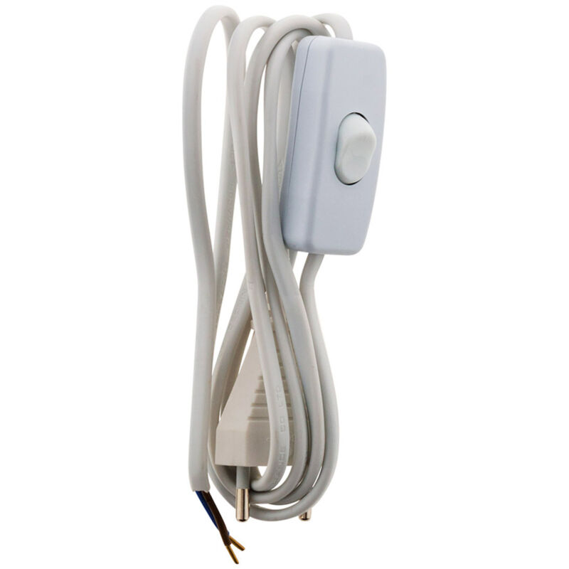 Cordon + interrupteur luminaire 1,5m - blanc Zenitech Cordon + interrupteur luminaire 1,5m - blanc Zenitech