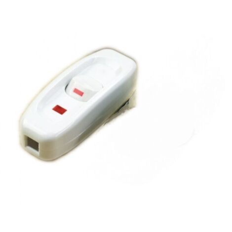 Cordon Commutateur Avec, Basculante Pour Lampe, Cordon Interrupteur, Interrupteur de Lampe, Inline on/Off Interrupteur, 2 Pièces 250V 10A Inline ON/OFF Table Lampe de table Cordon Commutateur