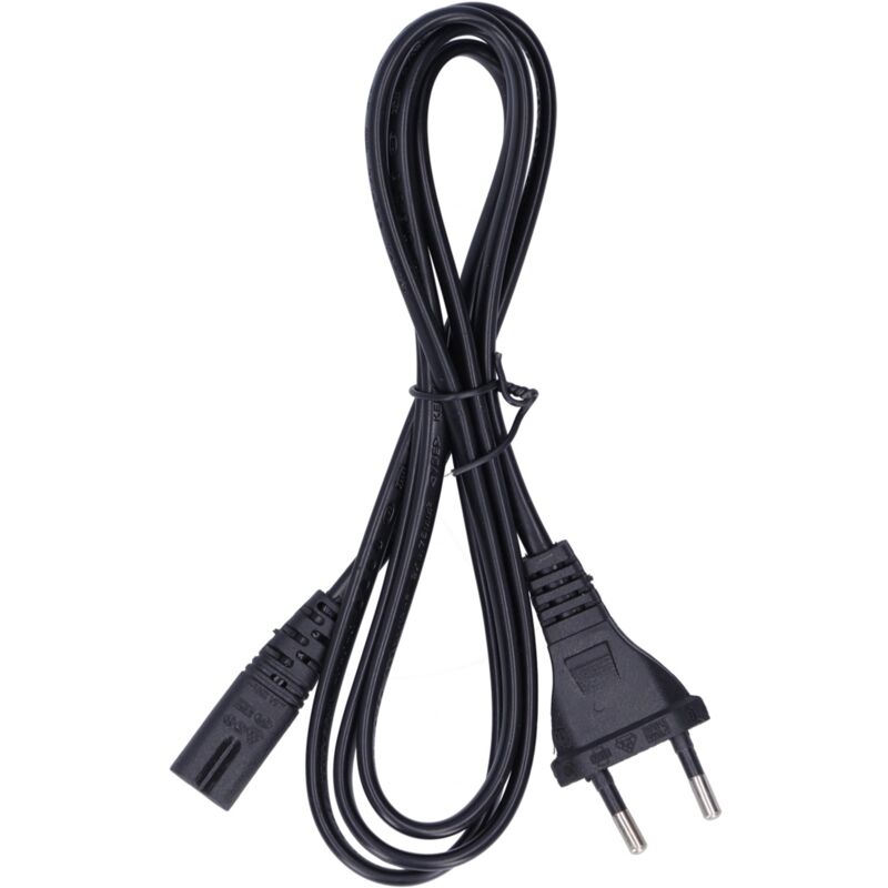 Cordon d'alimentation, Norme UE 250V 2.5A, 1.5M, Câble d'alimentation Secteur à 2 Broches pour Haut-Parleur, Écran, PC, Ordinateur Portable, etc.