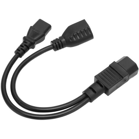 Cordon d'alimentation séparateur en Y C14 mâle vers C13 Nema 5-15R femelle, 1 entrée 2 sorties, câble adaptateur d'extension étanche 10A 250V