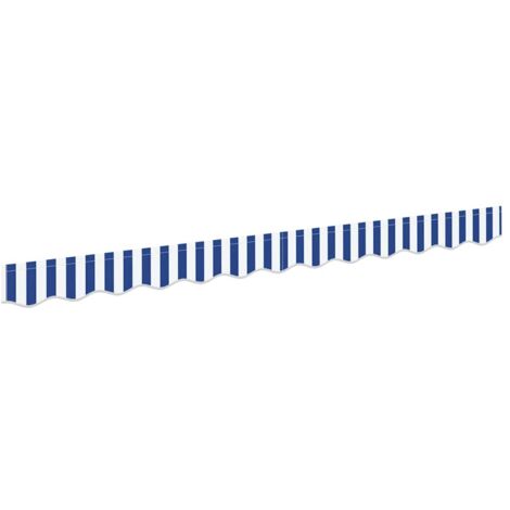 Cordon d'auvent Bleu et Blanc 580 x 20 cm Toile