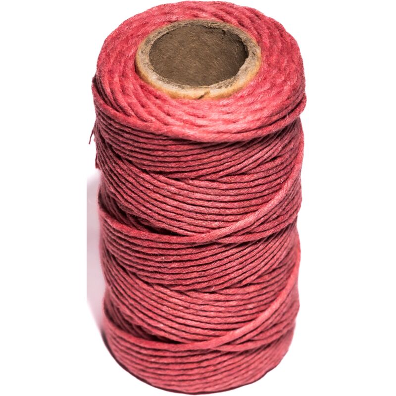 Cordón de algodón de 2 mm rosa decorativo natural para envolver regalos de macramé