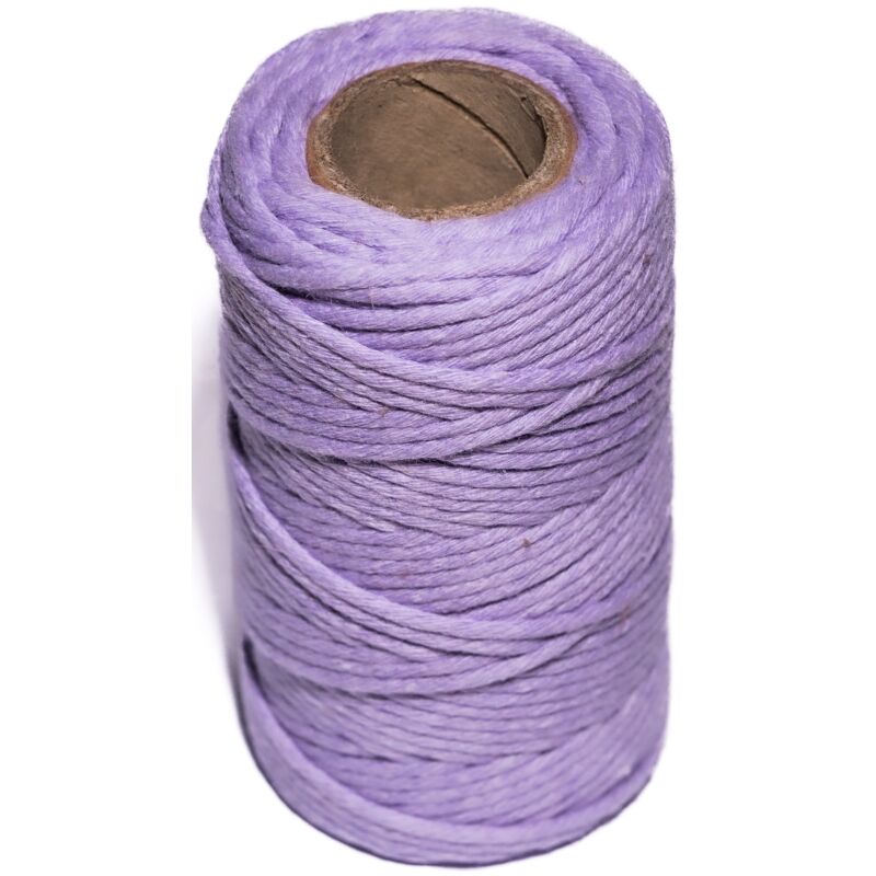 Cordón de algodón jaspeado de 2 mm, decorativo, natural, para regalos de macramé