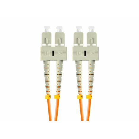 Cordon de brassage à fibre optique orange Lanberg MM SC/UPC-SC/UPC DUPLEX 3,0 mm OM2 50/125 LSZH 2 m