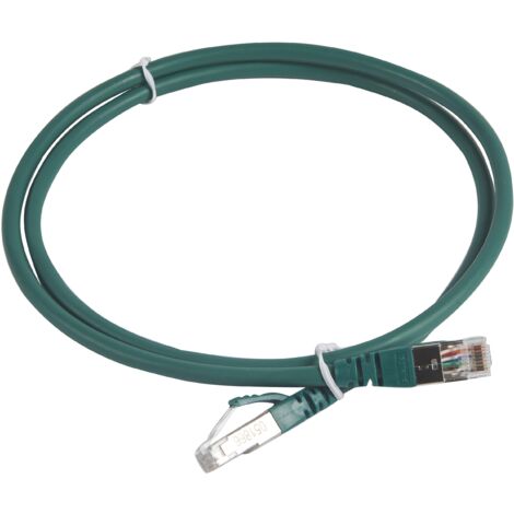 Cordon de brassage et utilisateurs RJ45 LCS³ catégorie 6A S/FTP blindé impédance 100ohms Longueur 1m LSOH RAL6026 LEGRAND 051866