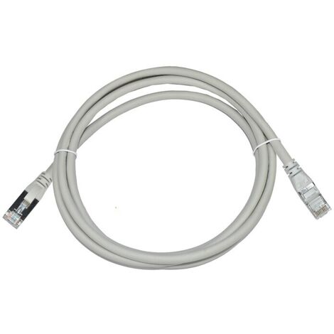 Cordon de brassage gris 4 paires RJ45 S-FTP Cat.6A LSZH longueur 3 m - ID CABLES