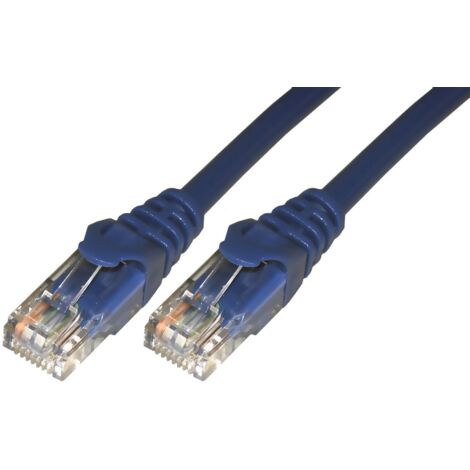 Cordon de brassage RJ45 CAT 6 U/UTP - 50cm Bleu