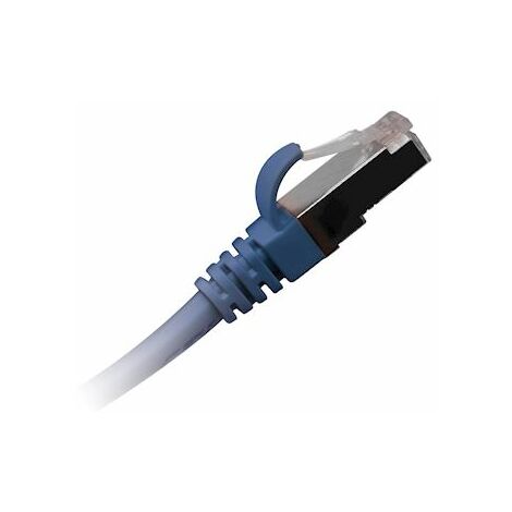 cordon de brassage - rj45 - cat6 - s/ftp - pvc - 0.5 mètre - bleu - gigamédia cat6s05mb
