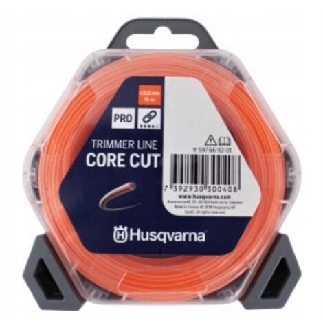 Cordon de coupe pour tronçonneuses et débroussailleuses Husqvarna CORECUT 2,0mmx15m ORIGINAL
