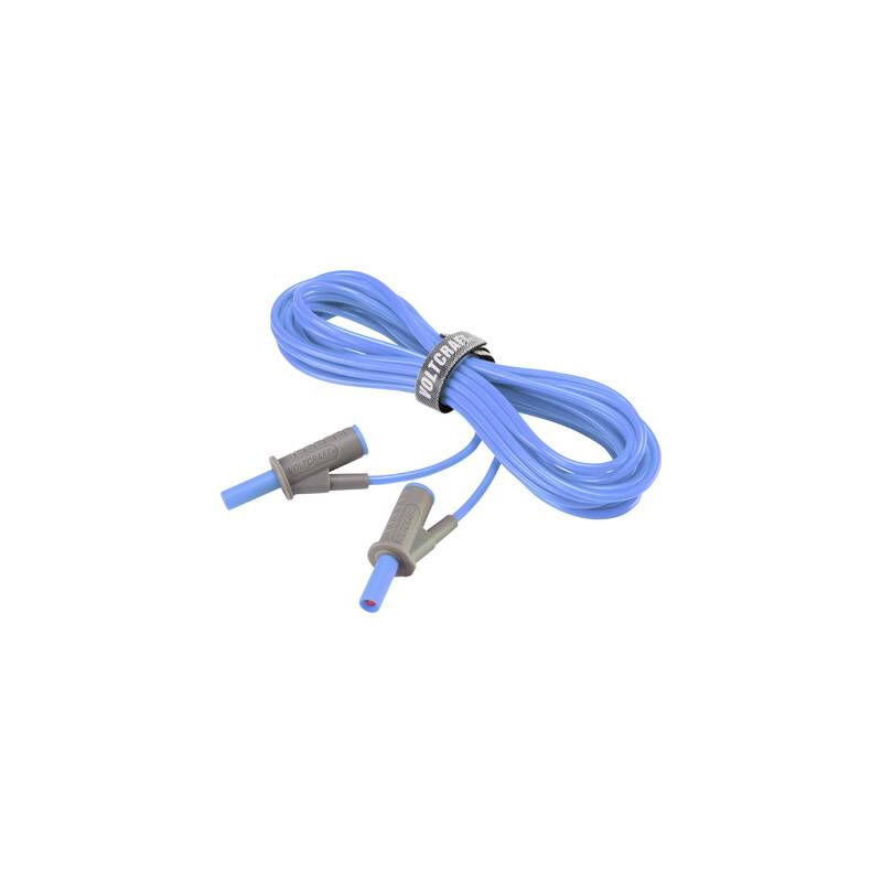 Voltcraft - cordon de mesure de sécurité[banane mâle 4 mm -banane mâle 4 mm ] ultra flexibles 5.00 M,BLEU,MSB-501 10 a VC-8063470