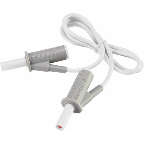 CORDON DE MESURE DE SÉCURITÉ[BANANE MÂLE 4 MM -BANANE MÂLE 4 MM ] ULTRA FLEXIBLES 0.75 M,BLANC,MSB-501 10 A VOLTCRAFT VC-8063515