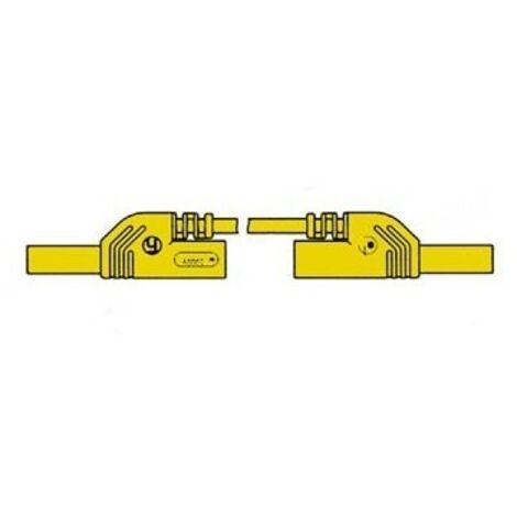 Cordon de mesure isole 4mm 50cm avec reprise - jaune (mlb-sh/ws 50/1)
