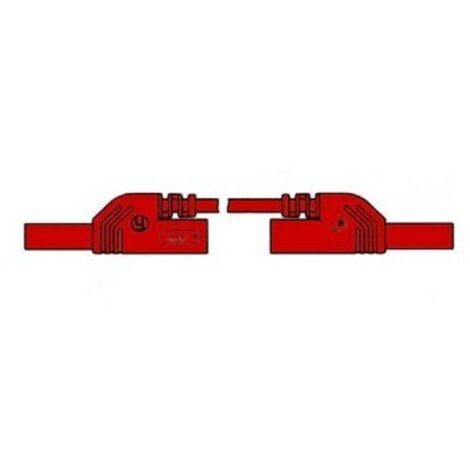 Cordon de mesure isole 4mm 50cm avec reprise - rouge (mlb-sh/ws 50/1)