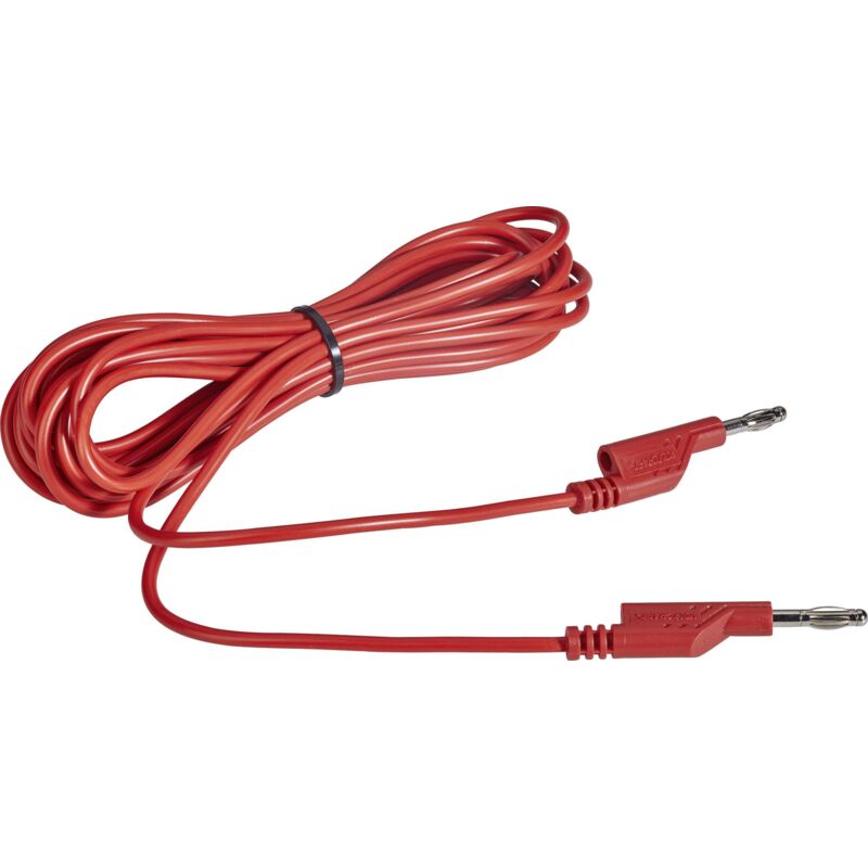 Cordon de mesure Voltcraft MS5/RT [banane mâle 4 mm - banane mâle 4 mm] 5.00 m rouge 1 pc(s)