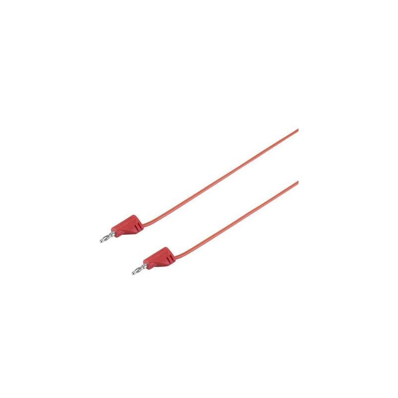 Voltcraft - cordon de mesure[banane mâle 2 mm -banane mâle 2 mm ] ultra flexible 0.6 M,ROUGE,MSB-2002.2 a VC-8557680
