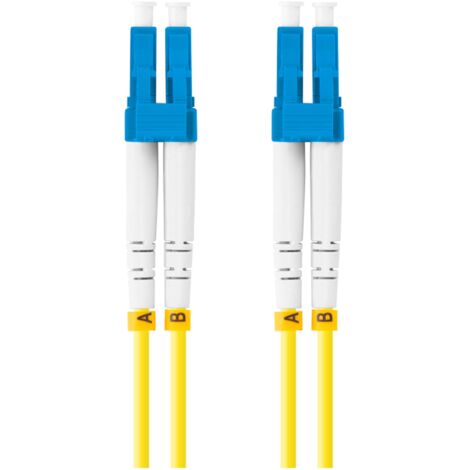 Cordon de raccordement en fibre duplex 2m lanberg mono lc/upc-lc/upc g657a1 lszh jaune