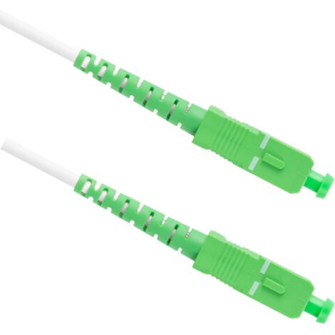 Cordon de raccordement en fibre optique de 20 m lanberg mono sc/apc-sc/apc simplex g657a2 lszh white