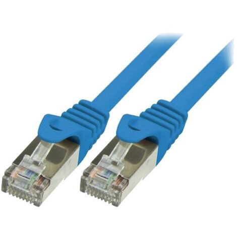 Cordon de raccordement Fibre optique OM4 F-UTP cat.5e 0.25m - Bleu