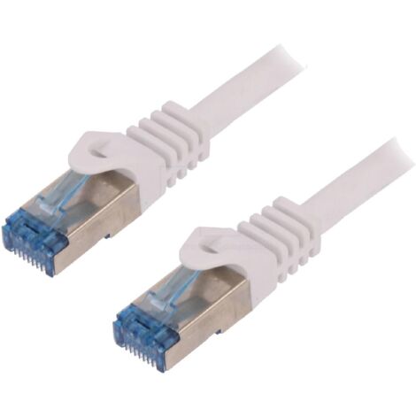 Cordon de raccordement S-FTP Cat.6a blanc - 0.50m