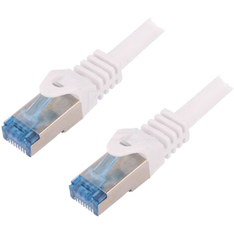 Cordon de raccordement S-FTP Cat.6a blanc - 1.5m