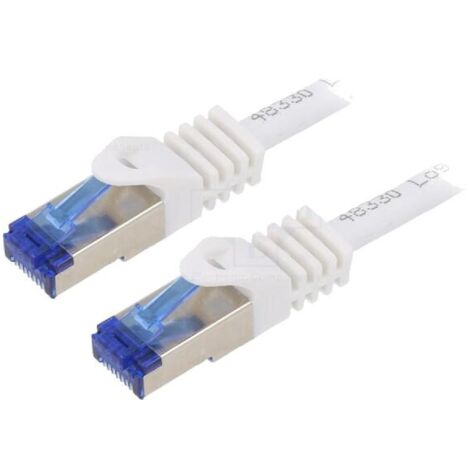 Cordon de raccordement S-FTP Cat.6a blanc - 1m
