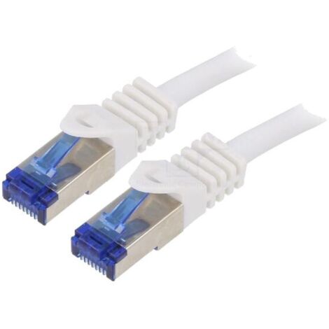 Cordon de raccordement S-FTP Cat.6a blanc - 5m