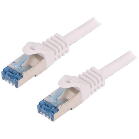 Cordon de raccordement S-FTP Cat.6a blanc - 5m