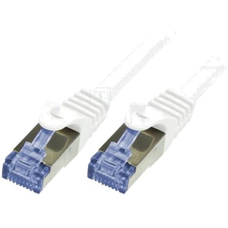 Cordon de raccordement S-FTP Cat.6a blanc - 7.5m