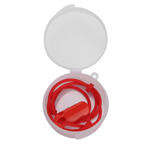 Cordon de Sécurité Anti-Perte en Silicone Élastique pour Aides Auditives BTE - Enfant (Rouge)
