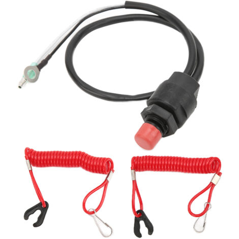 Cordon de sécurité d'arrêt d'urgence pour moteur hors-bord, en PVC et ABS, compatible Yamaha