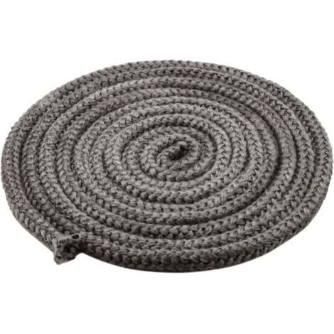 Cordón de sellado para chimeneas de 10 mm x 4 m, cuerda de fibra de vidrio ignífuga para estufas, chimeneas, hornos y calderas, resistente al calor hasta 450–550 °C, color negro.