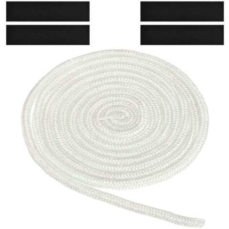Cordon d'étanchéité, joint de remplacement pour porte de cheminée et de poêle, fibre de verre, blanc, 14 mm x 2 m