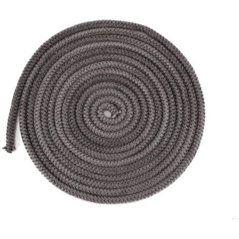 Cordon d'étanchéité, joint de remplacement pour porte de cheminée et de poêle, fibre de verre, gris foncé, 10 mm x 3 m